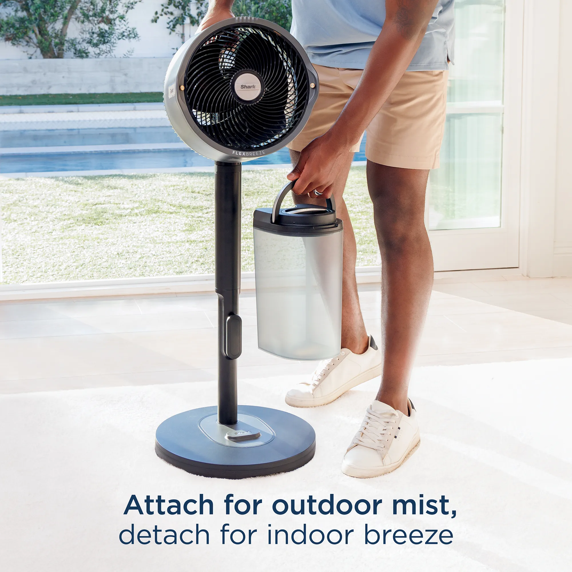 Shark FlexBreeze Pro Mist Indoor Outdoor Pedestal & Table Fan With Water Tank - Image 7